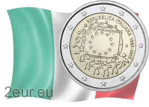 ITALY 2 EURO 2015 - 30 YEARS OF THE EU FLAG